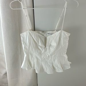 Reformation Peekaboo Peplum Tank Top